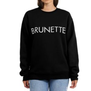 Brunette the label sweater size XS Small black crewneck pullover